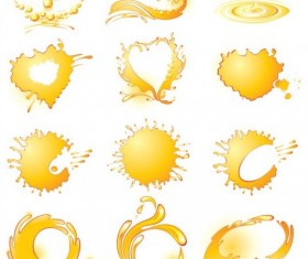 Orange juice elements vector illustration 03
