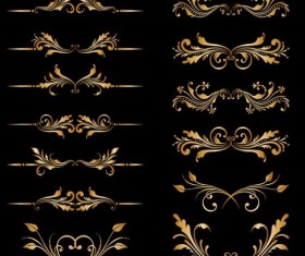 Ornament element frame vector material