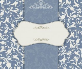 Ornate blue background with gold decorative vector free download