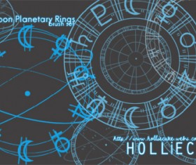 Planetary rings photoshop brushes