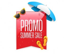 Promo summer offer labels vector design 02