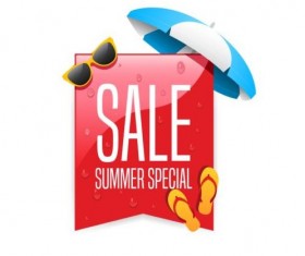Promo summer offer labels vector design 03