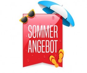 Promo summer offer labels vector design 10