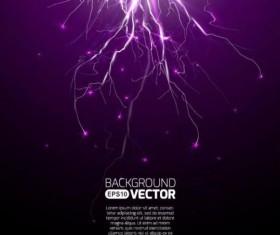 Purple lightning background vector