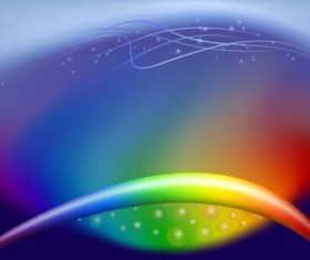 Rainbow abstract background vector material 02