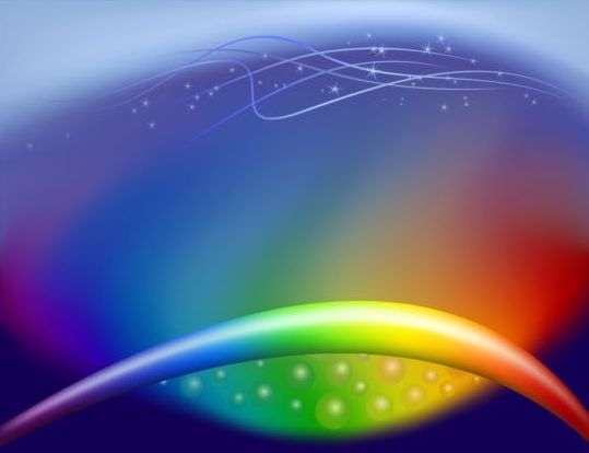 Rainbow abstract background vector material 02