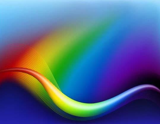 Rainbow abstract background vector material 03