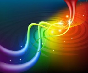 Rainbow abstract background vector material 04