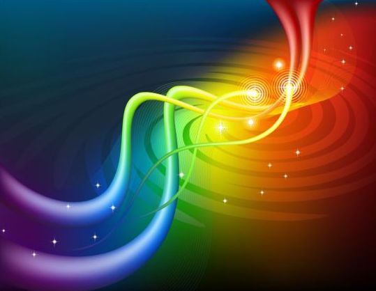 Rainbow abstract background vector material 04
