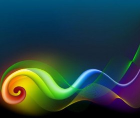 Rainbow swirl background vector