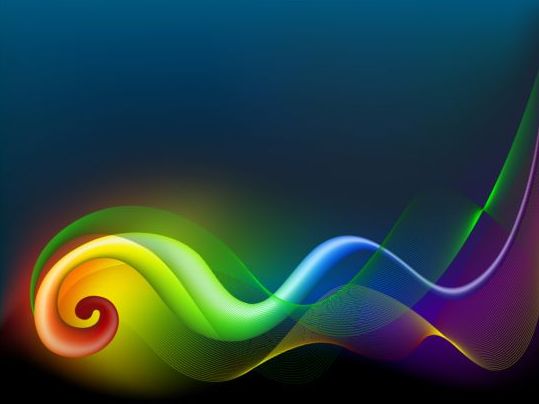 Rainbow swirl background vector free download