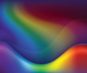 Rainbow wave background vector