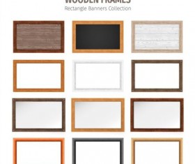 Rectangle wooden frames vector