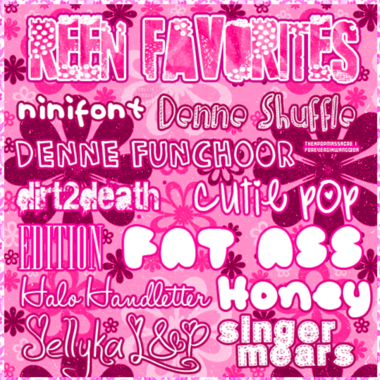 Reen Favorite Fonts set