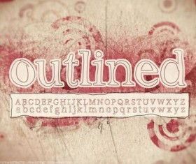 Retro Outlined fonts