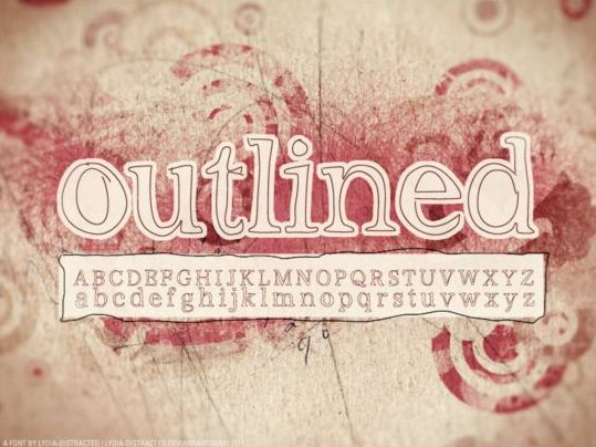 Retro Outlined fonts