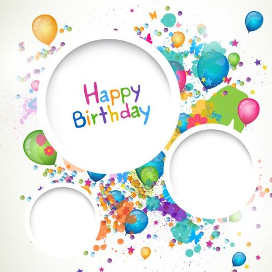 936 Happy Birthday Round Background - MyWeb