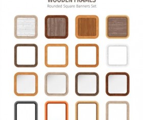 Square wooden frames vector