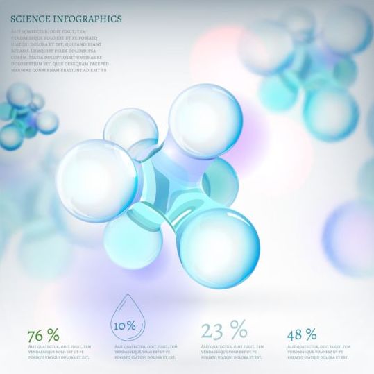 Science infographics modern template vector 03