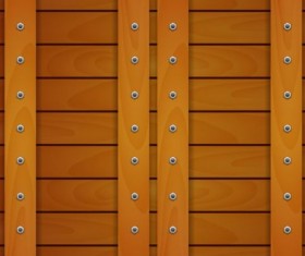 Screw fixed wooden board background vector 01