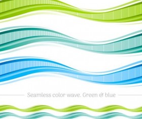 Seamless color wave abstract vector 01