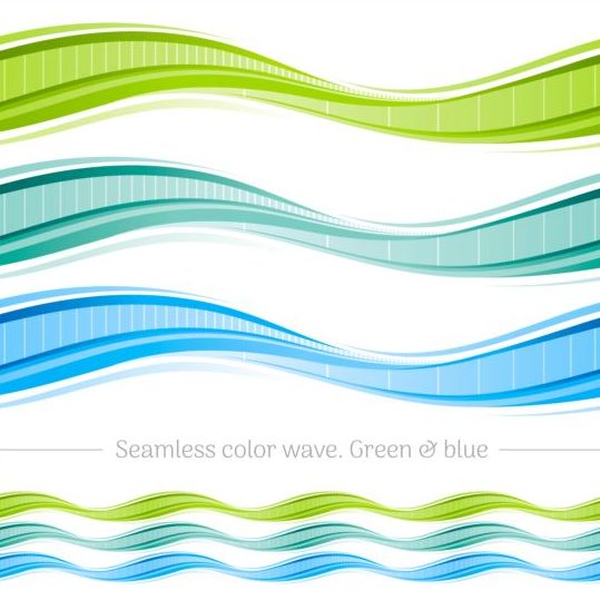 Seamless color wave abstract vector 01