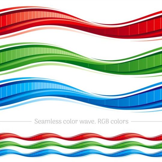 Seamless color wave abstract vector 05