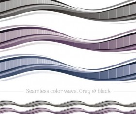 Seamless color wave abstract vector 06