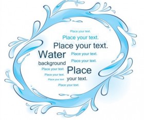Simple water frame vector