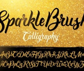 Sparkle Brush Calligraphy vector