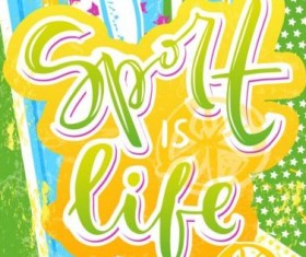 Sport life poster creative vector 02
