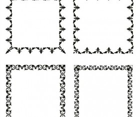 Square black frame vector set 02