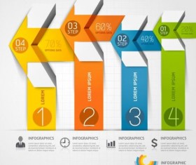 Staircase arrow Infographics design elements vector 01