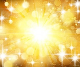 Star light with Halation golden background vector