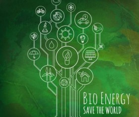 Tree shape Eco infographic vector 11