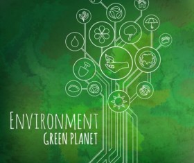 Tree shape Eco infographic vector 12