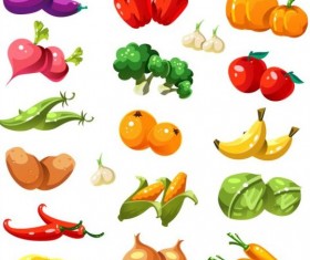 Various vagetables set vector 01