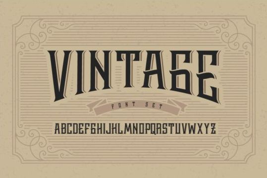 Vintage Typeface Returns vector
