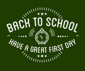 Vintage back to school labels vectors 01