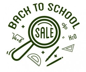 Vintage back to school labels vectors 06