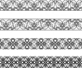 Vintage decor black border vectors