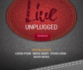 Vintage fabric background vectors 03