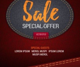 Vintage fabric background vectors 06