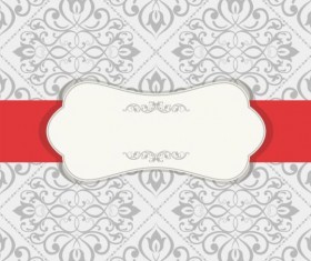 Vintage ornate invitation background vector 01