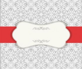 Vintage ornate invitation background vector 02