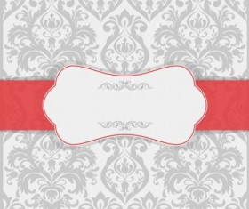 Vintage ornate invitation background vector 04