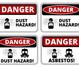 Warning danger signs creative vector 03