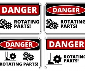Warning danger signs creative vector 04