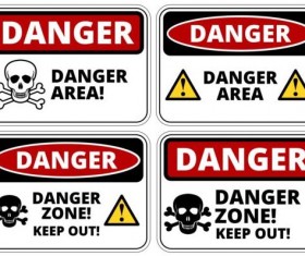 Warning danger signs creative vector 05