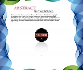 Wavy frame art background vector 08